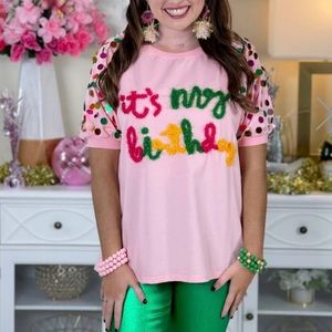BIBI - boutique brand it’s my birthday shirt- medium